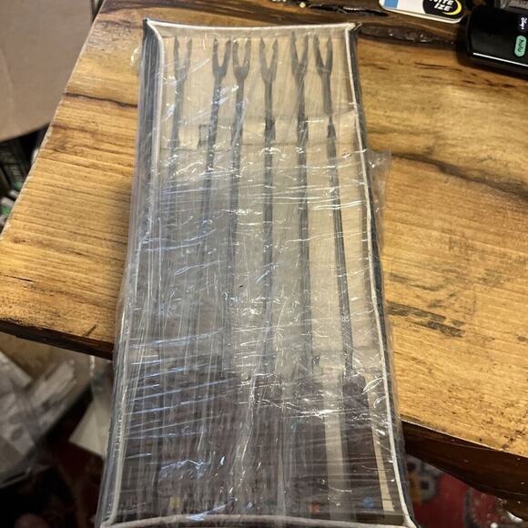 Imperial Vintage Fondue Forks Stainless Steel With Rosewood Handles In Box - Picture 1 of 3